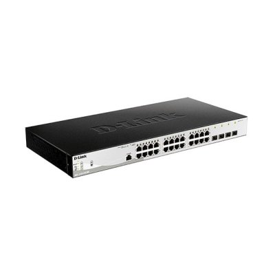 Коммутатор D-Link DGS-1210-28P/ME/B2A, 24×1 Гбит/с + 4×1 Гбит/с SFP, управляемый