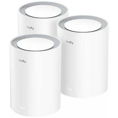 Маршрутизатор Cudy BE3600 Wi-Fi 7 Mesh Solution Gigabit Dual Band 3-Pack, Chipset Broadcom, 802.11be/ax/ac/a/b/g/n, 2882Mbps at 5GHz + 688Mbps at 2.4GHz, 3 x 10/100/1000Mbps Ports, Internal antennas, Zerotier/PPTP/L2TP/OpenVPN/WireGuard, MLO, MU-MIMO, Gue
