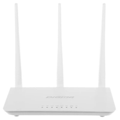 Роутер беспроводной Digma DWR-N302 N300 10/100BASE-TX белый (упак.:1шт)