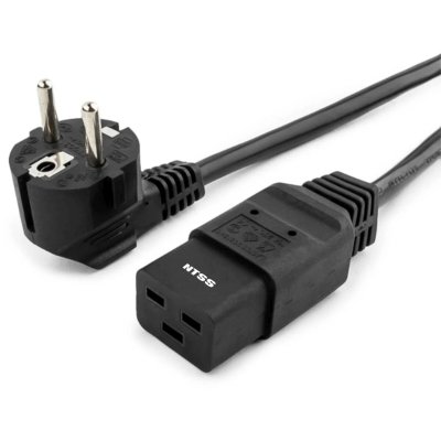 Шнур питания NTSS NTSS-PC19772 C19-Schuko проводник.:3x1.5мм2 3м 220/250В 16А черный