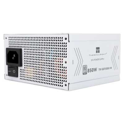 Блок питания Thermalright, 850W 80+ Gold (SFX, 3.1, PCIe 5.1, Full modular, 1x24(20+4)pin, 1xCPU 8(4+4)pin, 2xPCIe*2 8(6+2)pin, 1x12VHPWR PCIe 5.1 12+4pin 600мм, 3xSATA3, 3xMOLEX4pin, Active, 92x92mm, 100x125x64mm, APFC, OPP, OVP, OTP, OCP, SCP, UVP, whit