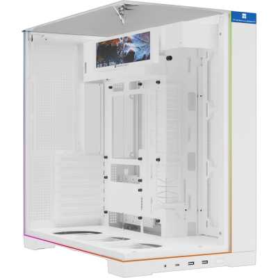 Корпус без блока питания Thermalright A70 Vision, Midi-Tower, TG, LCD, ARGB, no fans, 2xUSB-A 3.0, 1xUSB Type-C, ATX, mATX, mITX White