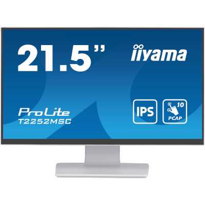 Монитор Iiyama 22" ProLite T2252MSC-W2AG белый IPS LED 5ms 16:9 HDMI M/M матовая 250cd 178гр/178гр 1920x1080 60Hz DP FHD USB Touch 4.5кг