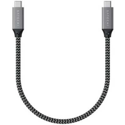 Кабель Satechi ST-U4C25M USB Type-C - USB Type-C 0.25м для зарядки и передачи данных (до 100W), серый космос