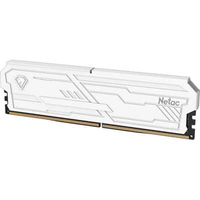 Оперативная память Netac Shadow III, DDR4, 8GB (1x8GB), 3200 MHz, CL16, с радиатором, белый