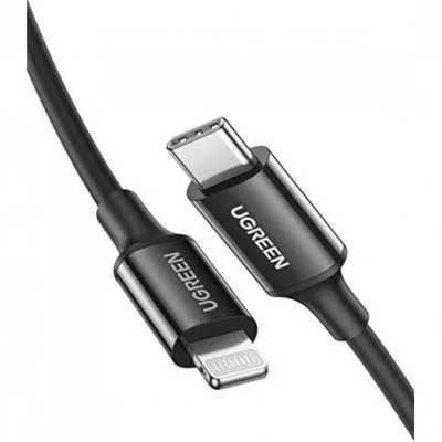 Кабель Ugreen US171 Lightning To Type-C 2.0 Male Cable Black 2M, 60752