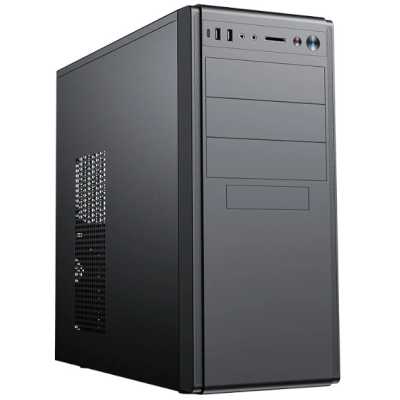 Корпус Foxline FL-886-U3C, Midi-Tower, чёрный, без вентиляторов в комплекте