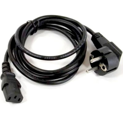 Кабель компьютер --> розетка 220V ( угловая Евровилка) <VDE> 3G*1.5mm2 VCOM, 1,8м