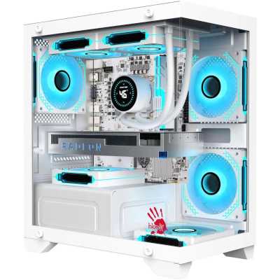 Компьютерный корпус Bloody BD-CC105 белый без БП mATX 5x120мм 1xUSB 2.0 1xUSB 3.0 audio bott PSU
