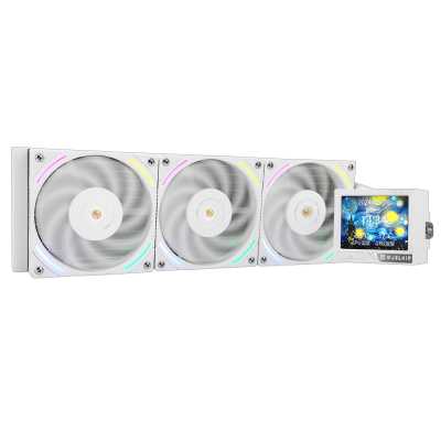 Водяное охлаждение для процессора Water Cooling System Thermalright Mjolnir Vision 360 (360mm, LED, White, ARGB Fans: 3x120mm, 69CFM, 27dBA, 2150RPM Pump height 65mm, Rad thickness 27mm S: 1700, 1200, 1851, 115X, 2011, 2066, AM5, AM4) M-VISION-360-WH-ARGB