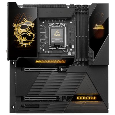 Материнская плата MSI MEG Z890 GODLIKE, LGA1851, Intel Z890, 4xDDR5, 4xSATA, 8xM.2, 2xPCIe 5.0 x16, 1xPCIe 4.0 x4, 2xThunderbolt 4 (40Gbps), 1x10G LAN, 1x5Gb LAN, Wi-Fi 7, Bluetooth 5.4, 5xUSB-C 10Gbps, 1xUSB-C 20Gbps, 8xUSB-A 10Gbps, 4xUSB-A 5Gbps, 4xUSB