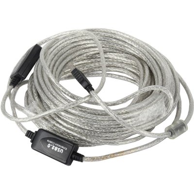 Кабель VCOM VUS7049-15M Кабель-адаптер USB2.0-repeater, удлинительный активный Am-->Af 15м