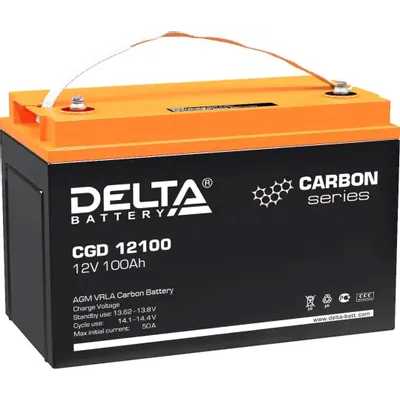 Аккумуляторная батарея Delta CGD 12100 напряжение 12В, емкость 100Ач (330х173х212мм)