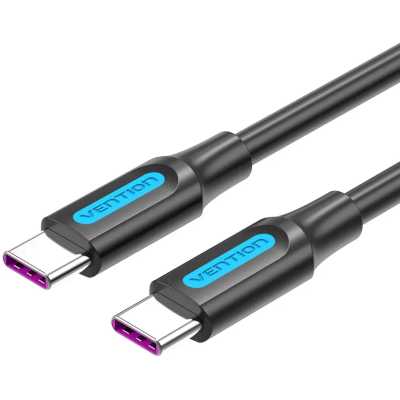 Кабель Vention COTbD USB 2.0 CM/CM 5А PD100W - 0,5м. черный