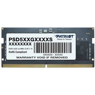 Оперативная память Patriot, DDR5, 32GB (1x32 GB), 4800 MHz, CL40 SO-DIMM