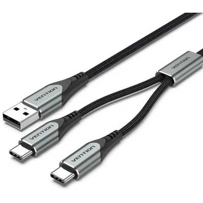 Кабель Vention USB-CM х 2/USB 2.0 AM - 1м.