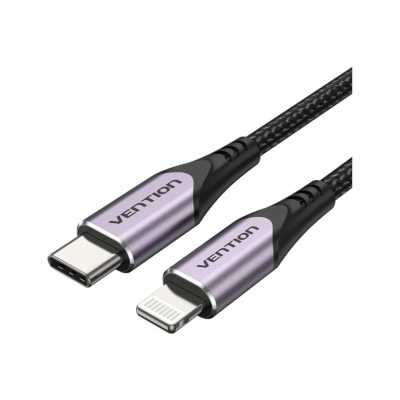 Кабель Vention USB 2.0 CM/Lightning 8M для iPad/iPhone - 1м. Фиолетовый