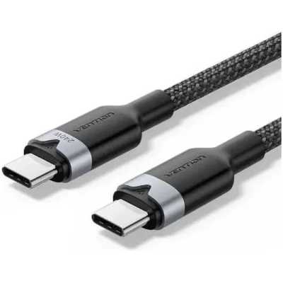 Кабель Vention USB 2.0 CM/CM - 2м. Чёрный 5А PD240W, шт.
