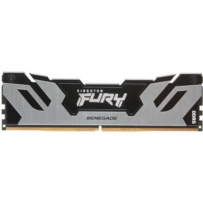Оперативная память Kingston Fury Renegade, DDR5, 16Gb (1x16Gb), 8000MHz, CL38, DIMM, с радиаторами, серебристый/черный