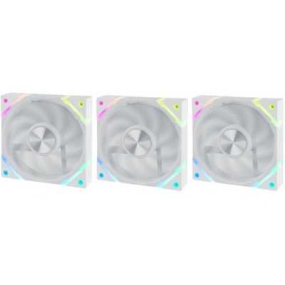 Вентилятор для корпуса Eurocase EU-FN120ARGB_12 WH YH1225 White,120 ARGB fan 3pin+AURA 5V3pin female and male connector with brown box,3pcs in big bro