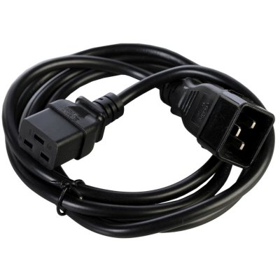 Шнур питания ЦМО с заземлением IEC 60320 C19/IEC 60320 C20, 16А/250В (3x1,5), длина 3 м. (R-16-Cord-C19-C20-3)