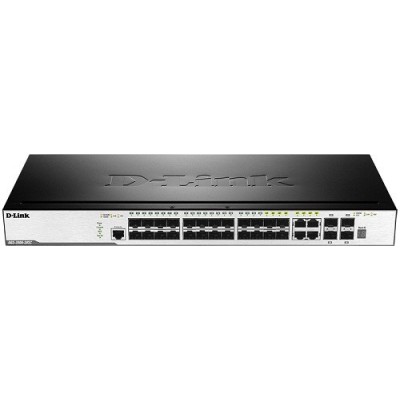 Коммутатор D-Link DGS-3000-28SC/A1A, 20×1 Гбит/с SFP + 4×1 Гбит/с Combo + 4×10 Гбит/с SFP+, управляемый