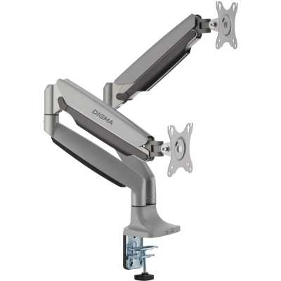 Кронштейн для мониторов ЖК Digma D-MM302D серый 17"-35" макс.9кг крепление к столешнице поворот и наклон