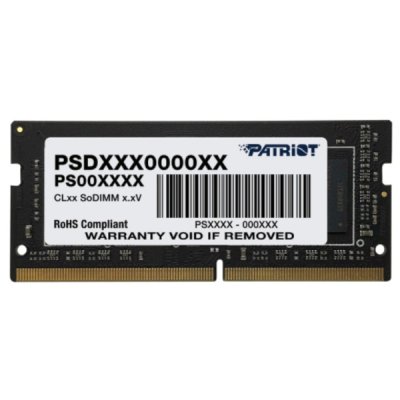 Оперативная память Patriot Signature, DDR4, 8GB (1x8GB), 2666 MHz, CL19, без радиатора, SO-DIMM