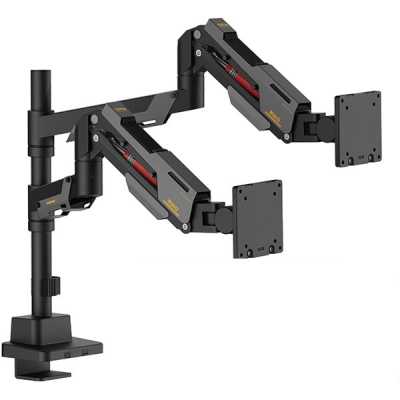 Кронштейн для мониторов Ultramounts UM744BG черный/серый 24"-57" макс.27кг крепление к столешнице поворот и наклон