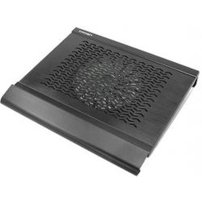 Подставка для ноутбука CROWN CMLC-1000 black&silver (до 15,6" 1 кулер 160мм, материал алюминий Вес 867 г Размер 339x294x49 мм)