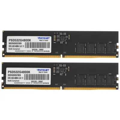 Оперативная память Patriot Signature, DDR5, 32GB (2x16 GB), 4800 MHz, CL40, DIMM
