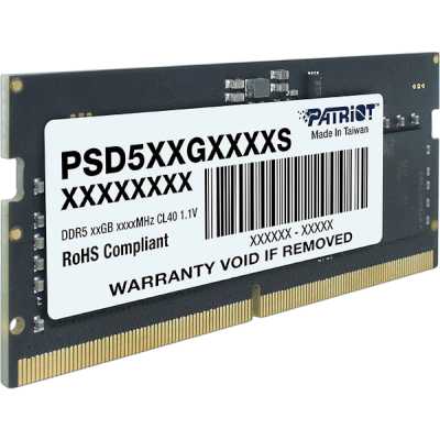Оперативная память Patriot Signature Line, DDR5, 32GB (1x32GB), 5600 MHz, CL46, без радиатора, SO-DIMM