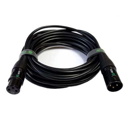GCR PRO Кабель 5.0m микрофонный XLR M / XLR F, черный, AL case
