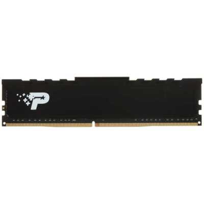 Оперативная память Patriot Signature Premium, DDR4, 8GB (1x8GB), 3200 MHz, CL22, с радиатором, чёрный