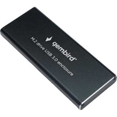 Внешний корпус Gembird EEM2-SATA-1 USB 3.0 для M2 SATA порт MicroB, металл, черный