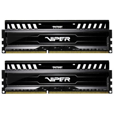 Оперативная память Patriot Viper 3, DDR3, 16GB (2x8 GB), 1600 MHz, CL9, DIMM, радиатор, черный