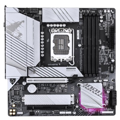 Материнская плата Gigabyte B760M AORUS ELITE WIFI6E GEN5, LGA 1700, Intel B760, 4xDDR5, 4xSATA, 2xM.2, 1xPCIe 5.0 x16, 1xPCIe 4.0 x16, 1xHDMI, 1xDP, 1x2.5Gb LAN, Wi-Fi 6E, Bluetooth 5.3, 1xUSB-C 20Gbps, 1xUSB-A 10Gbps, 3xUSB-A 5Gbps, 4xUSB-A 2.0, 3x3.5 мм