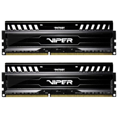 Оперативная память Patriot Viper 3, DDR3, 8GB (2x4 GB), 1600 MHz, CL9, DIMM, радиатор, черный