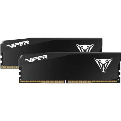 Оперативная память Patriot Viper Elite 5 Ultra, DDR5, 48GB (2x24GB), 6000 MHz, CL28, с радиатором, чёрный