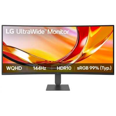 Монитор LG 34" UltraWide 34U620B-B черный VA LED 21:9 HDMI матовая HAS 4000:1 300cd 178гр/178гр 3440x1440 144Hz FreeSync Premium DP Ultra WQHD 7.7кг
