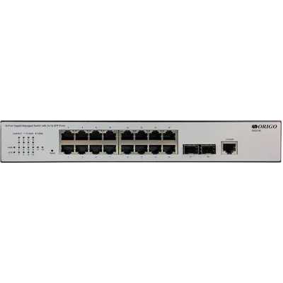 Коммутатор управляемый ORIGO L2 16x1000Base-T, 2x1000Base-X SFP, консольный порт RJ-45, комплект для установки в 19" стойку