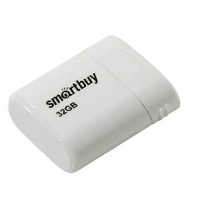 Флешка USB Smartbuy LARA White (SB32GbLARA-W), 32Gb, USB 2.0, R/W 15/5, белый