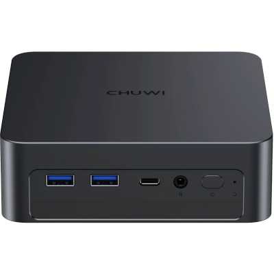 Компьютер Chuwi AuBox  Intel Core Ultra 7 256V(2.2Ghz)/16384Mb/1000PCISSDGb/Int:Intel Iris Xe Graphics/BT/WiFi/war 1y/0.865kg/Gray/Win11Pro + DDR5 (no Slots)/USB3.2*5/HDMI*2/DP*1/RJ45*1/WIFI6E,BT5.3/Tipe-C*2/bracket/Aluminum Alloy + Galvanize