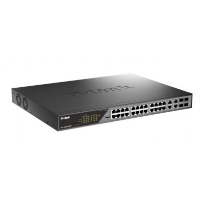 Коммутатор D-Link DSS-200G-28MPP/A1A, 24×1 Гбит/с + 4×1 Гбит/с Combo, настраиваемый