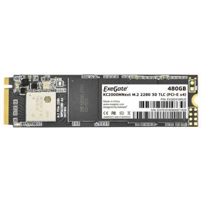 Накопитель SSD ExeGate Next KC2000TP480, 480Gb, M.2 2280, PCIe 3.0 x4, NVMe, R/W 1500/1100