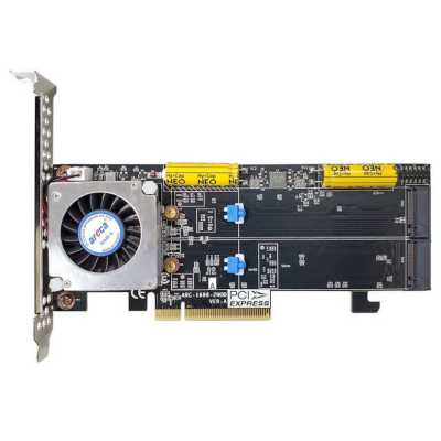 Контроллер RAID Areca ARC-1686-2NOD PCIe 4.0 x8 Low Profile, 2 x M.2 Connector, Tri-mode interface at each M.2 bays - 12Gb/s SAS/SATA / Gen 4.0 PCIe (NVMe), RAID 0,1,10,JBOD, Hold-up Supercapacitor Onboard, RTL