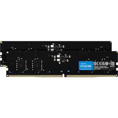 Оперативная память Crucial by Micron DDR5-5600 64GB Kit (2x32GB) UDIMM CL46 Black 1.1V, 1 Year Warrаnty