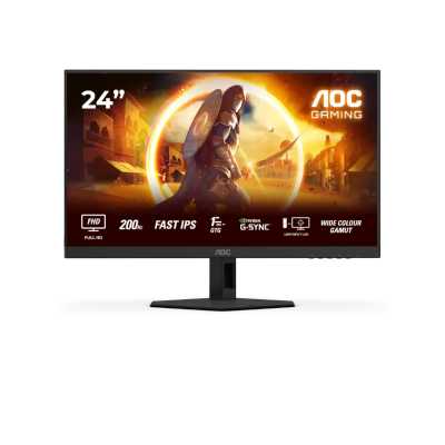 Монитор 23.8" AOC 24G4HRE Fast IPS 1920x1080, 200 Гц, 1 мс, 16:9, 300 кд/м², 2xHDMI, DisplayPort, HDR, Flicker Free, Low Blue Light, черный