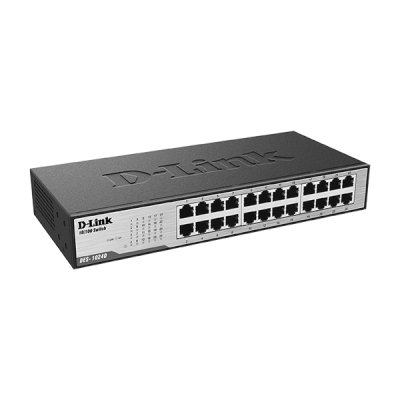 Коммутатор D-Link DES-1024D/G1A, 24×100 Мбит/с, неуправляемый