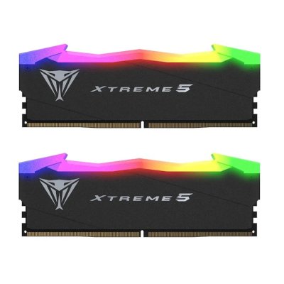 Оперативная память Patriot Viper Xtreme 5, DDR5, 48GB (2x24GB), 8000MHz, CL38, DIMM, с радиаторами, RGB, черный